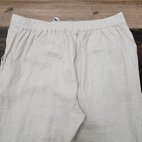 XIMO Relaxed Linen Summer Pants Joggers Back Casual Lagenlook W/ Pockets Size L - Picture 4 of 10